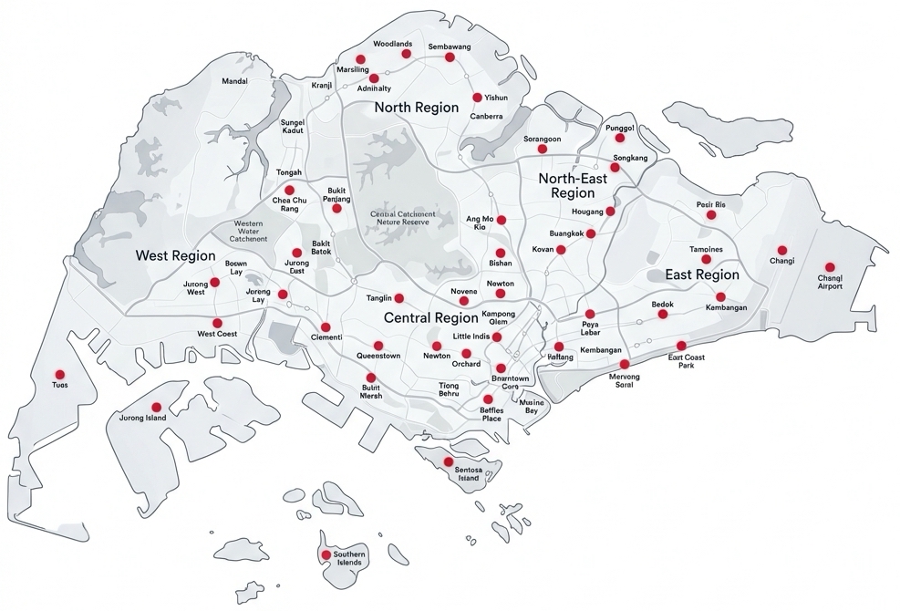 Map of Singapore